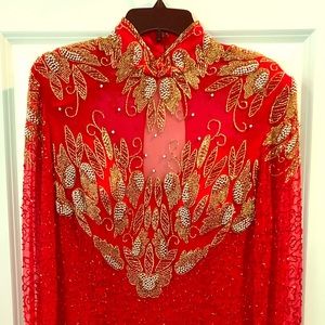 VINTAGE 80s/90s SEQUIN SILK DRESS